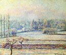 vista de Bazincourt helada de la mañana 1892