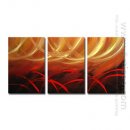 Hand-painted Abstract Oil Painting - Set of 3