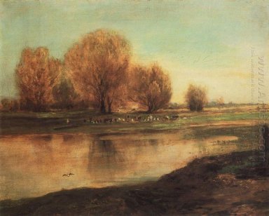 Weiden am Teich 1872