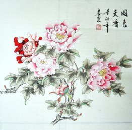 Pioen - Chinees schilderij Pioen - Chinees schilderij