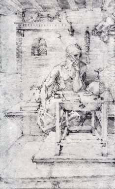 helige Hieronymus i hans studie utan kardinal s kläder