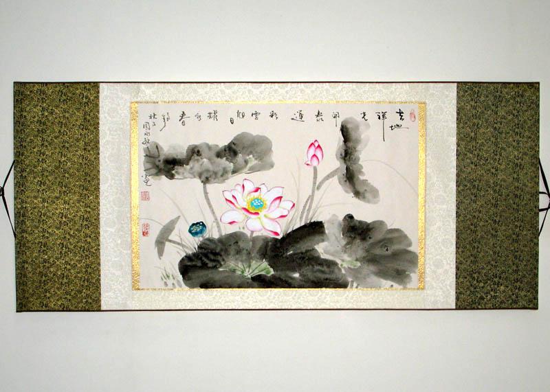 Lotus - ingebouwd - Chinees schilderij