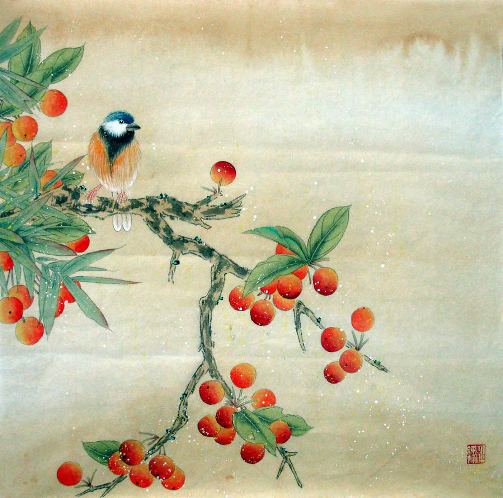 Tinte Wash Malerei Vogel Und Blumen Malerei Chinesische Malerei