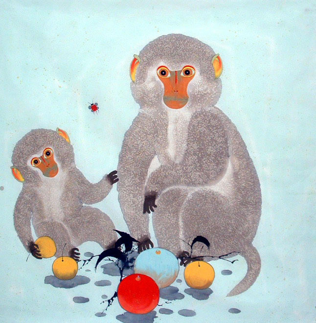 Chinese Painting: Monkey - Chinese Painting CNAG250814 - Artisoo.com