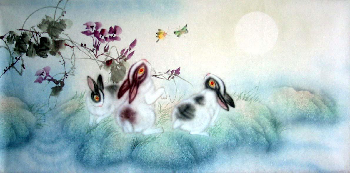 Chinese Animals-Rabbit Painting