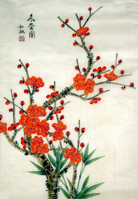 Chinese Plum Flower Painting