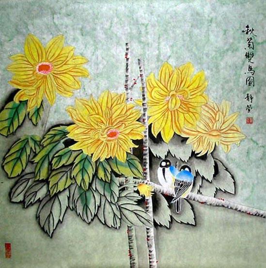 Chinese Chrysanthemums Painting