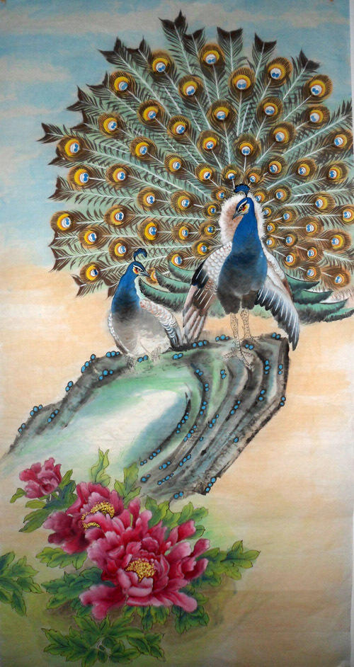 Chinese Painting: Peacock - Chinese Painting CNAG235272 - Artisoo.com