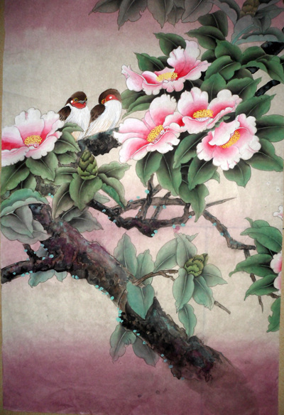 Chinese Painting of Birds and Flower