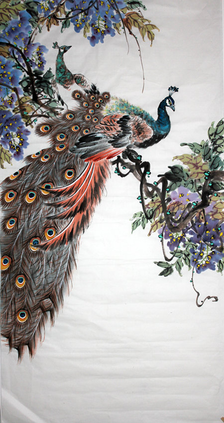 Chinese Painting: Peacock - Chinese Painting CNAG235288 - Artisoo.com