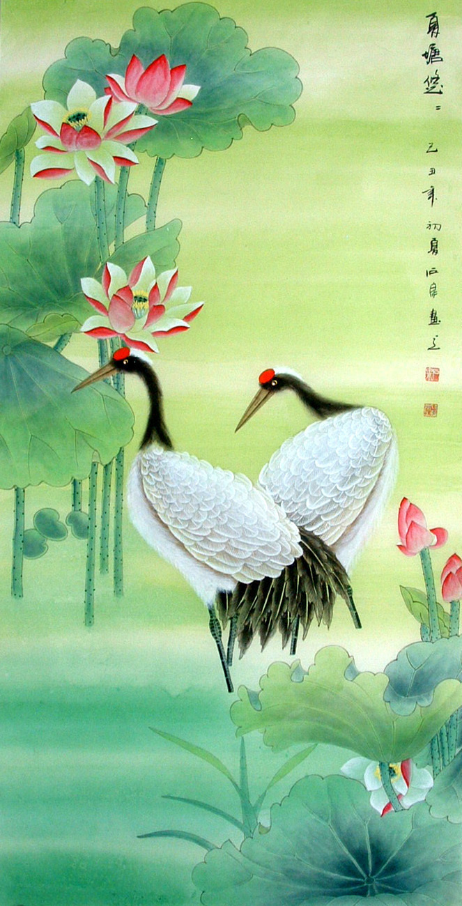 Chinese Crane Painting