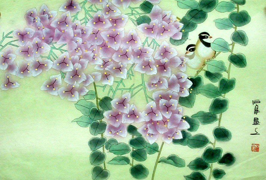 Chinese Birds&Flowers painting