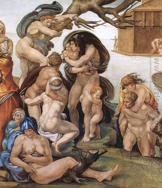 Ceiling Of The Sistine Chapel Genesis Noah 7 9 The Flood Left Vi