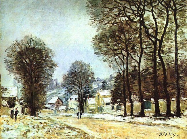 snow at louveciennes 1874 by Alfred Sisley