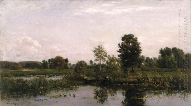 Eine Biegung des Flusses Oise 1872