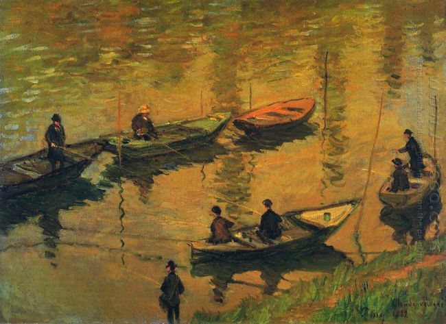 Pescadores no Seine em Poissy