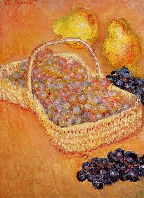 Basket Of Graphes Quinces And Pears 1885