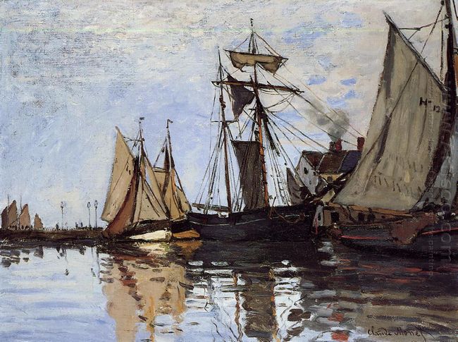 Boats In The Port Of Honfleur