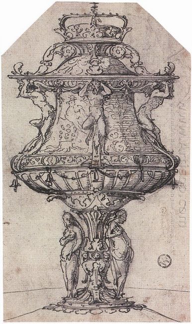 Design For A Table Fountain With The Badge Of Anne Boleyn