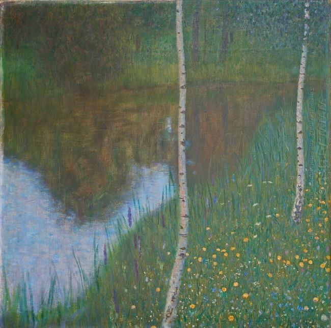 Lakeside Dengan Birch Trees 1901