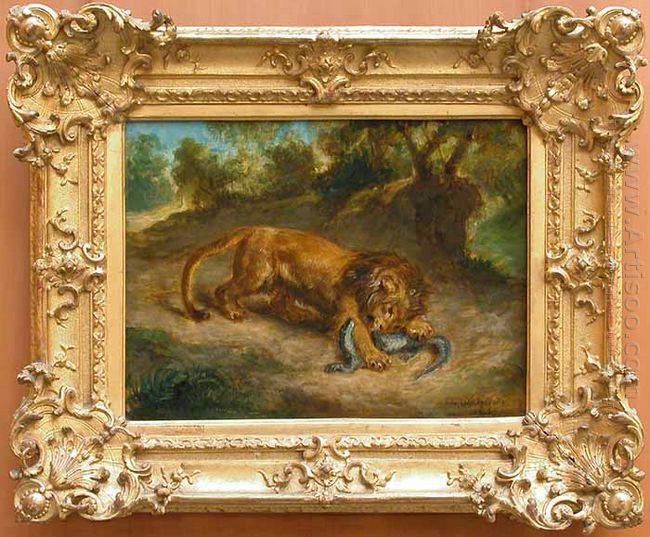 Lion And Alligator 1855