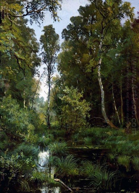 Overgrown Pond At The Edge Of The Forest Siverskaya 1883