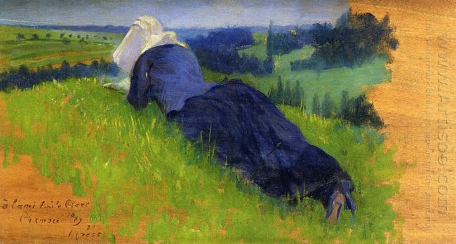 Peasant Woman Stretched Out On The Grass