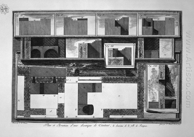 Plans Of Elevations And Sections Of Thermopolium
