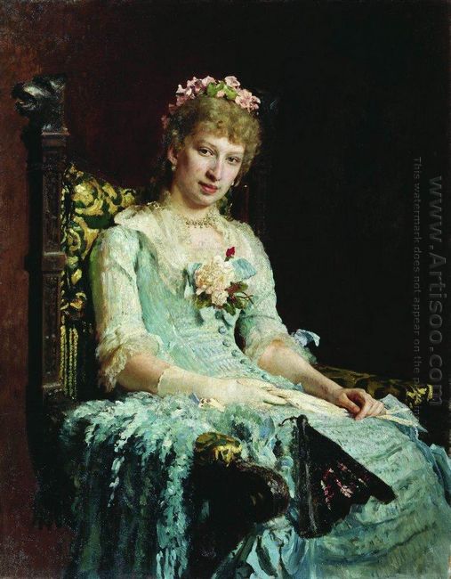 Portrait Of A Woman E D Botkina 1881