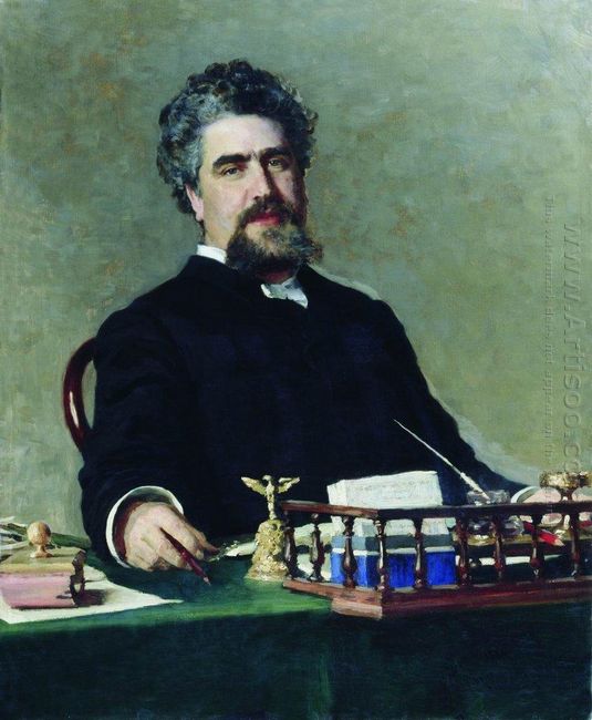 Portrait Of Engineer Ivan Yefgrafovich Adadurov 1885