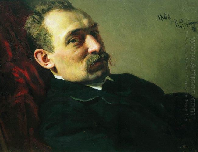 Portrait Of The Architect Philip Dmitrievich Hloboschin 1868
