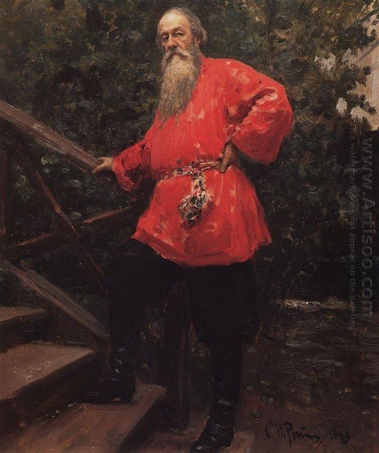 Porträt der Kunstkritiker Wladimir Stassow 1889