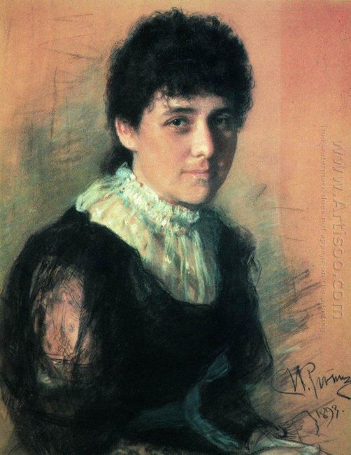Portrait Of The Sculptor E P Tarhanova Antokolskaya 1893