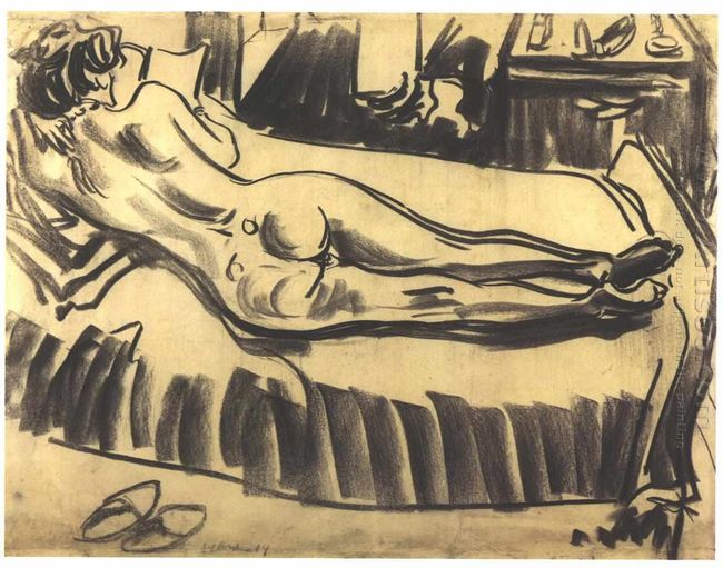 Reclining Female Nude On A Couch