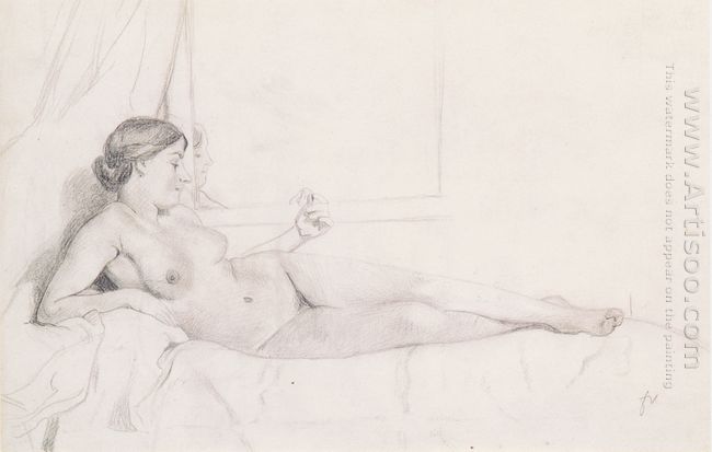 Reclining Nude On A Couch