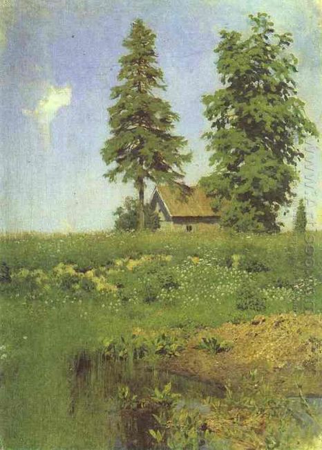 Small Hut In A Meadow