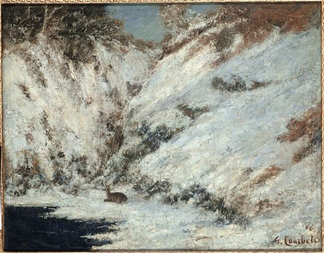 Schnee-Landschaft im Jura 1866