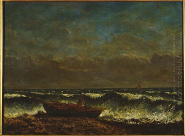 Stormy Sea The Wave 1870