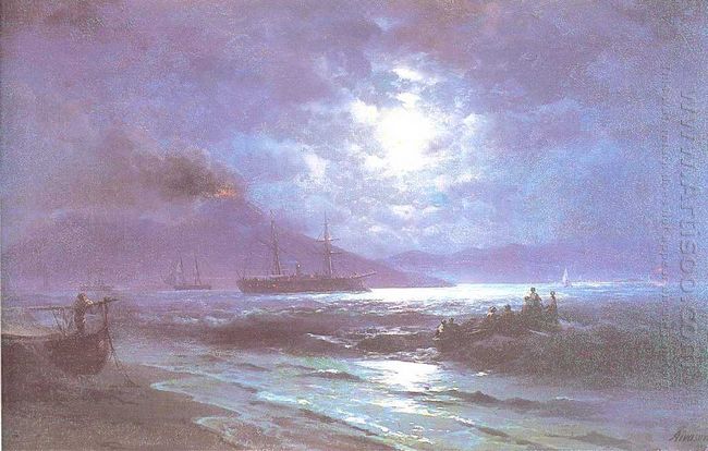 The Bay Of Naples By Moonlight 1892