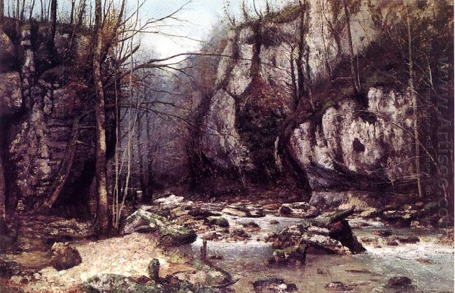 Le ruisseau du Puits Noir à Ornans 1868