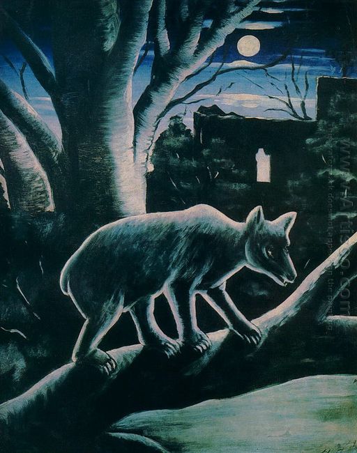 A Bear In A Moon Night 1914