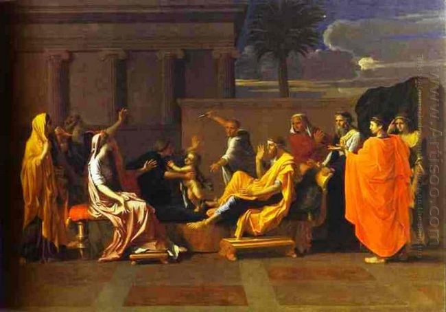 Bébé Moïse foulant aux pieds la couronne de Pharaon 1645