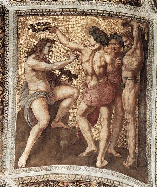 Apollo And Marsyas From The Stanza Della Segnatura 1511