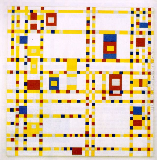 Broadway Boogie Woogie 1943 by Piet Mondrian