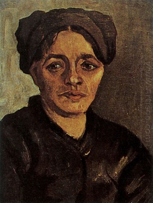 Head Of A Peasant Woman With Dark Cap 1885 4