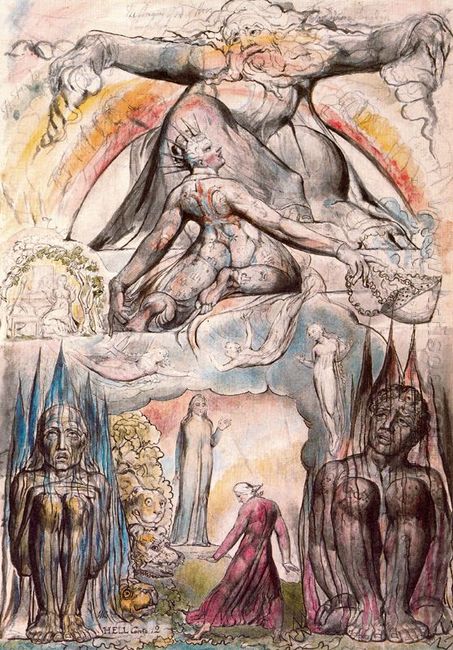 Reproduções De Pinturas Ilustração a partir de Dante`s `Divine