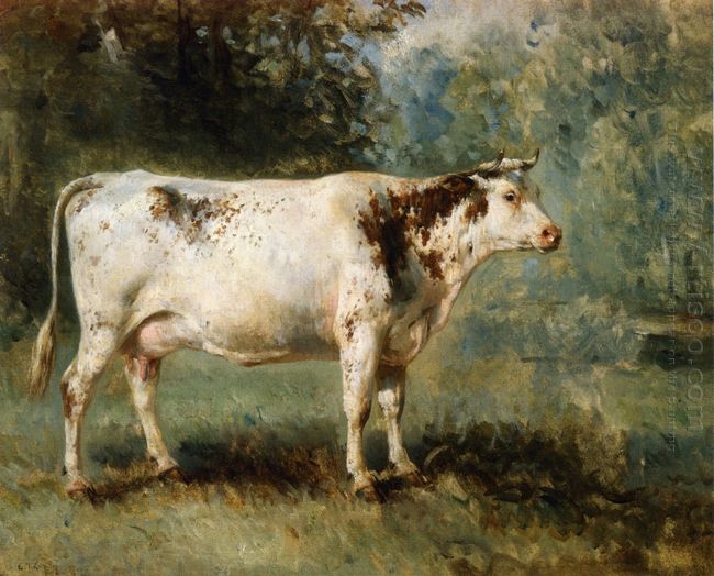 Eine Kuh in einer Landschaft