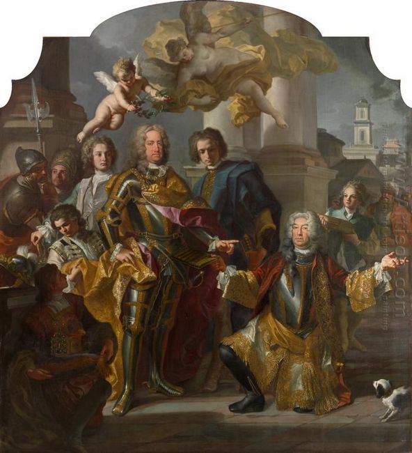 Gundaker Count Althann Handing over to the Emperor Charles VI (C