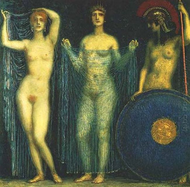 The three goddesses Hera, Aphrodite, Athena