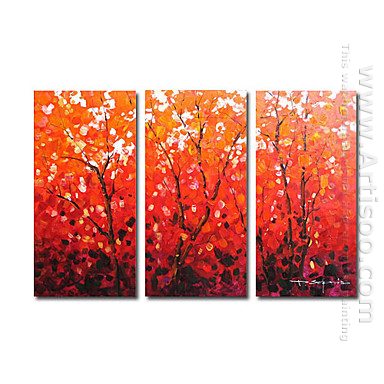 Hand-painted Abstract Oil Painting - Set of 3 -Canvas Sets